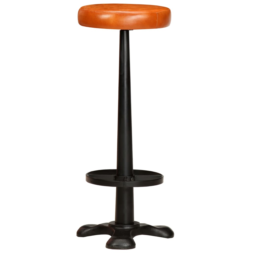Barhocker 2 Stk. Echtleder