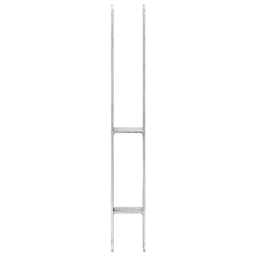 Pfostenträger 2 Stk. Silbern 7×6×60 cm Verzinkter Stahl