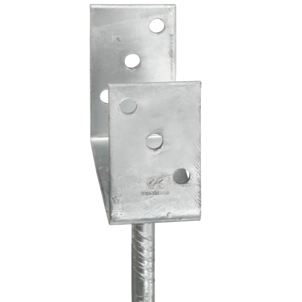Pfostenträger 6 Stk. Silbern 10×6×30 cm Verzinkter Stahl