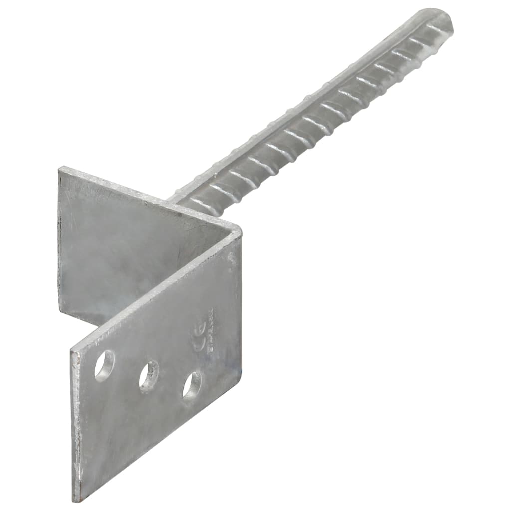 Pfostenträger 6 Stk. Silbern 8×6×30 cm Verzinkter Stahl