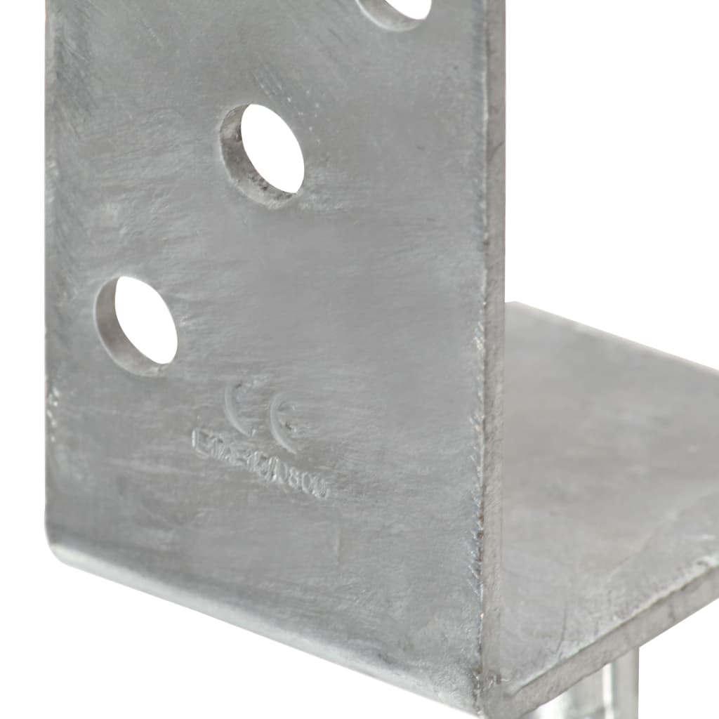 Pfostenträger 6 Stk. Silbern 8×6×30 cm Verzinkter Stahl