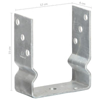 Thumbnail for Pfostenträger 6 Stk. Silbern 12×6×15 cm Verzinkter Stahl