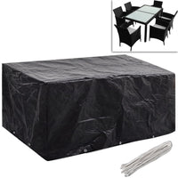 Thumbnail for Gartenmöbel-Abdeckungen 2 Stk. 6 Personen Poly Rattan 10 Ösen