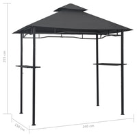 Thumbnail for BBQ-Pavillon 240x150x255 cm Anthrazit Stahl