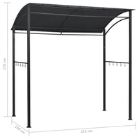 Thumbnail for BBQ-Pavillon 215x150x220 cm Anthrazit Stahl