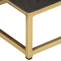 Thumbnail for Schubladenschrank Schwarz Golden 45x30x105cm Mangoholz