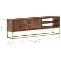 Thumbnail for TV-Schrank 138x30x46 cm Massivholz Mango