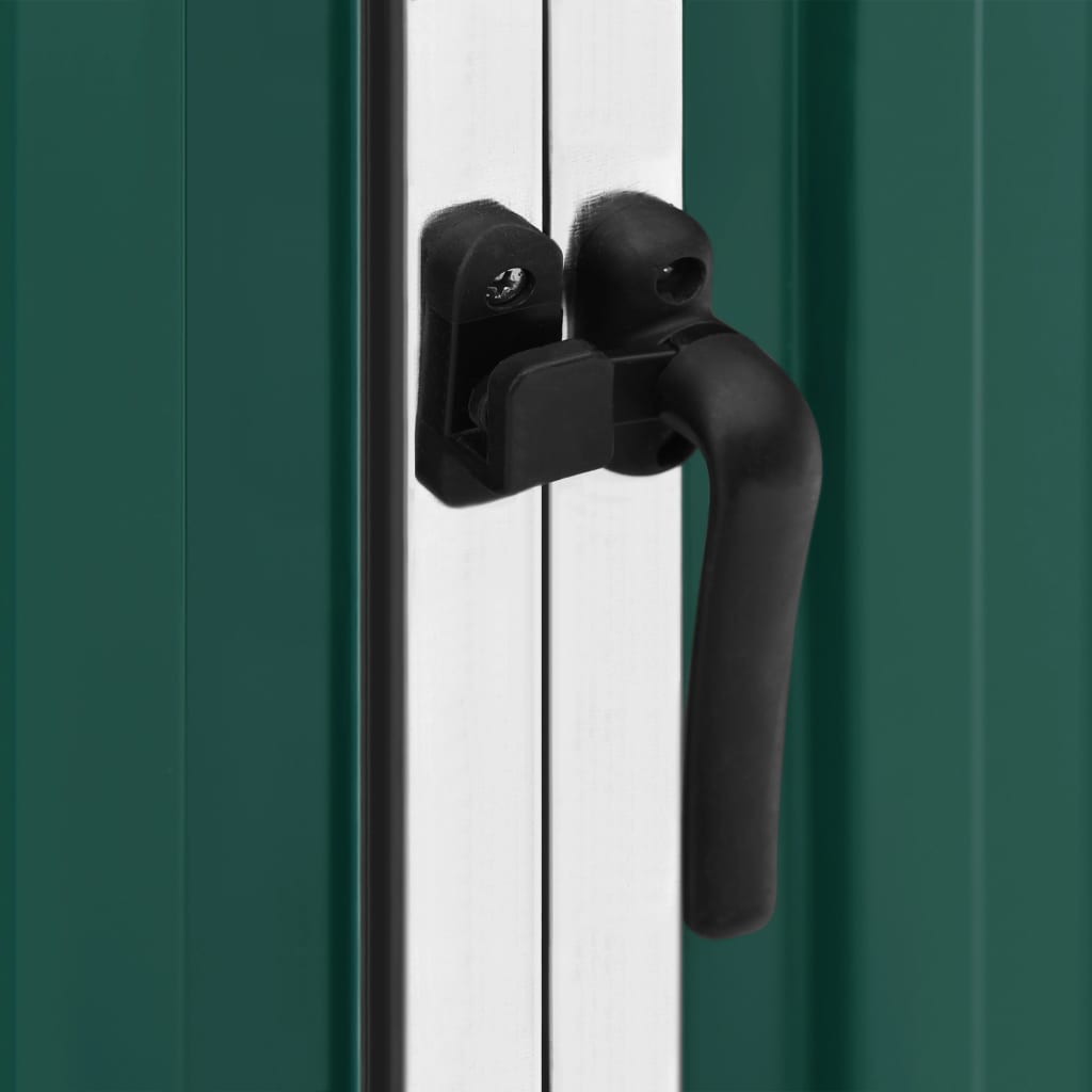 Gerätehaus Grün 195x198x159 cm Verzinkter Stahl