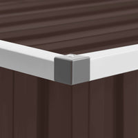 Thumbnail for Gerätehaus Braun 195x198x159 cm Verzinkter Stahl