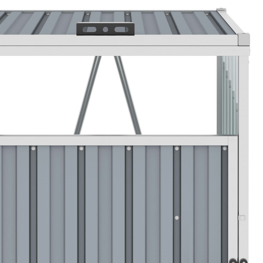 Mülltonnenbox Grau 72×81×121 cm Stahl