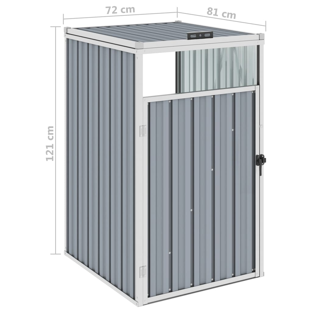 Mülltonnenbox Grau 72×81×121 cm Stahl