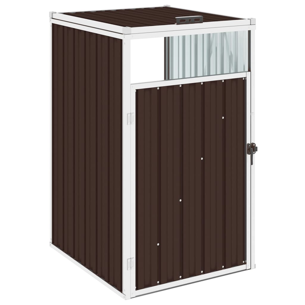 Mülltonnenbox Braun 72×81×121 cm Stahl