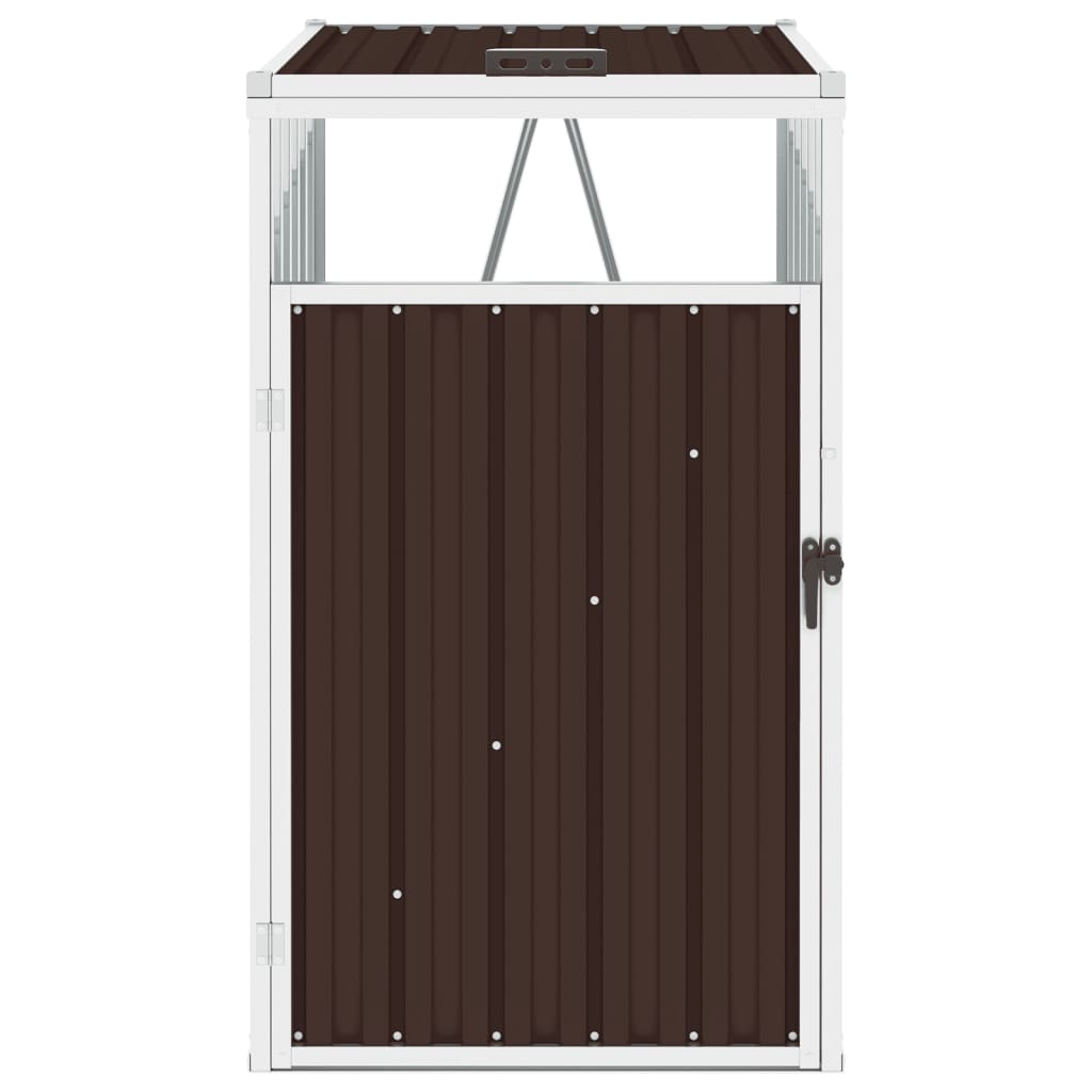 Mülltonnenbox Braun 72×81×121 cm Stahl