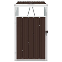Thumbnail for Mülltonnenbox Braun 72×81×121 cm Stahl
