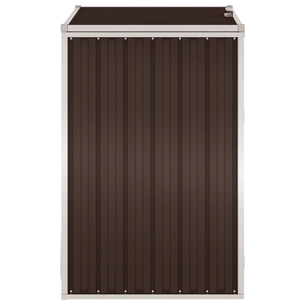 Mülltonnenbox Braun 72×81×121 cm Stahl