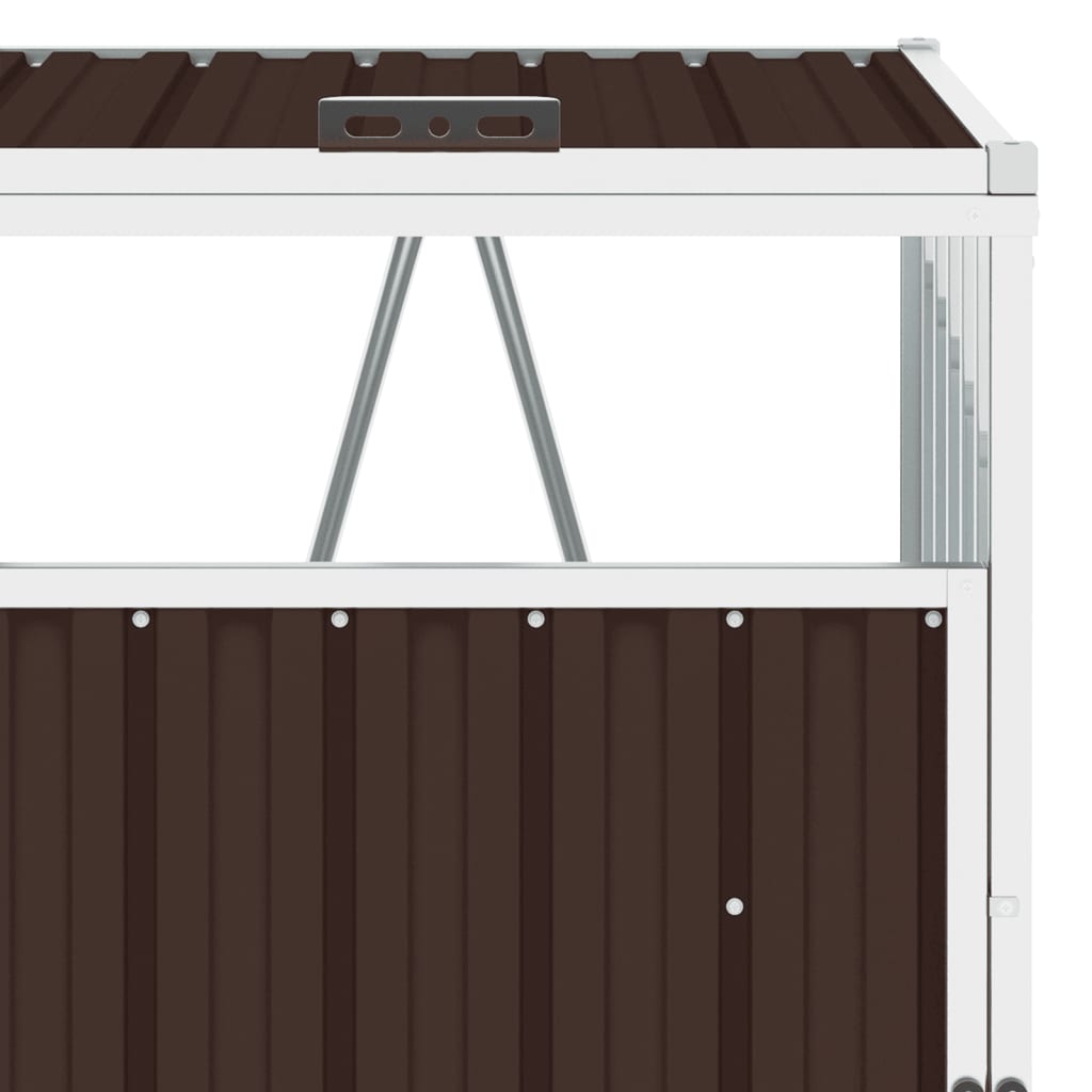 Mülltonnenbox Braun 72×81×121 cm Stahl
