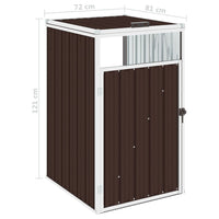 Thumbnail for Mülltonnenbox Braun 72×81×121 cm Stahl
