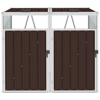 Thumbnail for Mülltonnenbox für 2 Mülltonnen Braun 143×81×121 cm Stahl