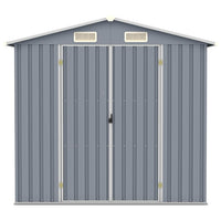 Thumbnail for Gerätehaus Grau 205x129x183 cm Verzinkter Stahl