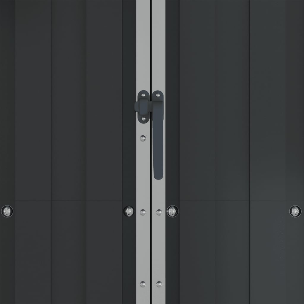 Gerätehaus Anthrazit 107,5x46x183 cm Verzinkter Stahl