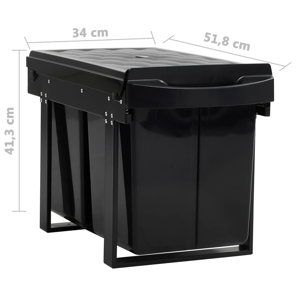 Abfallbehälter für Küchenschrank Ausziehbar Soft-Close 48 L