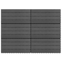 Thumbnail for WPC-Fliesen 60×30 cm 6 Stk. 1m² Grau