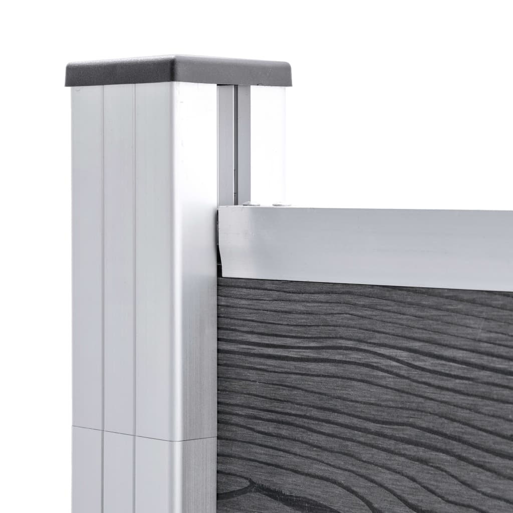 Gartenzaun WPC 180×186 cm Grau