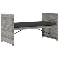 Thumbnail for 5-tlg. Garten-Lounge-Set mit Auflagen Poly Rattan Grau