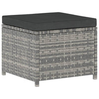 Thumbnail for 5-tlg. Garten-Lounge-Set mit Auflagen Poly Rattan Grau