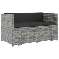 Thumbnail for 5-tlg. Garten-Lounge-Set mit Auflagen Poly Rattan Grau