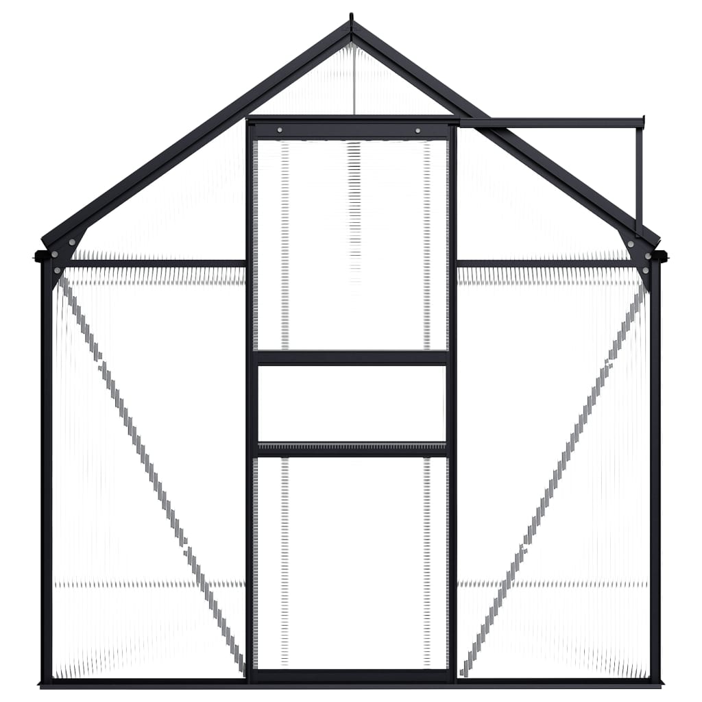 Gewächshaus Anthrazit Aluminium 5,89 m²