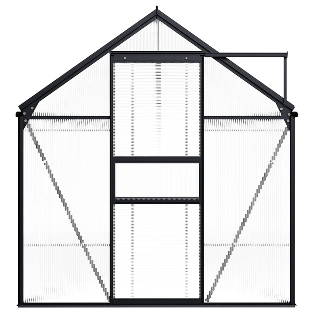 Gewächshaus Anthrazit Aluminium 8,17 m²