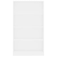 Thumbnail for Bücherregal 4 Fächer Weiß 80x24x142 cm Holzwerkstoff