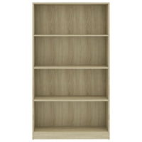 Thumbnail for Bücherregal 4 Fächer Sonoma-Eiche 80x24x142 cm Holzwerkstoff
