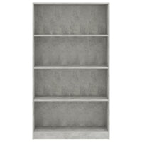 Thumbnail for Bücherregal 4 Fächer Betongrau 80x24x142 cm Holzwerkstoff