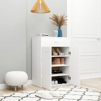 Thumbnail for Schuhschrank Weiß 60×35×84 cm Holzwerkstoff