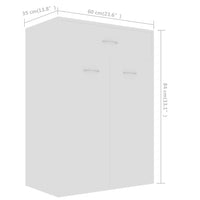 Thumbnail for Schuhschrank Weiß 60×35×84 cm Holzwerkstoff