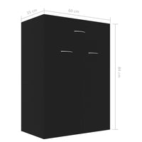 Thumbnail for Schuhschrank Schwarz 60x35x84 cm Holzwerkstoff