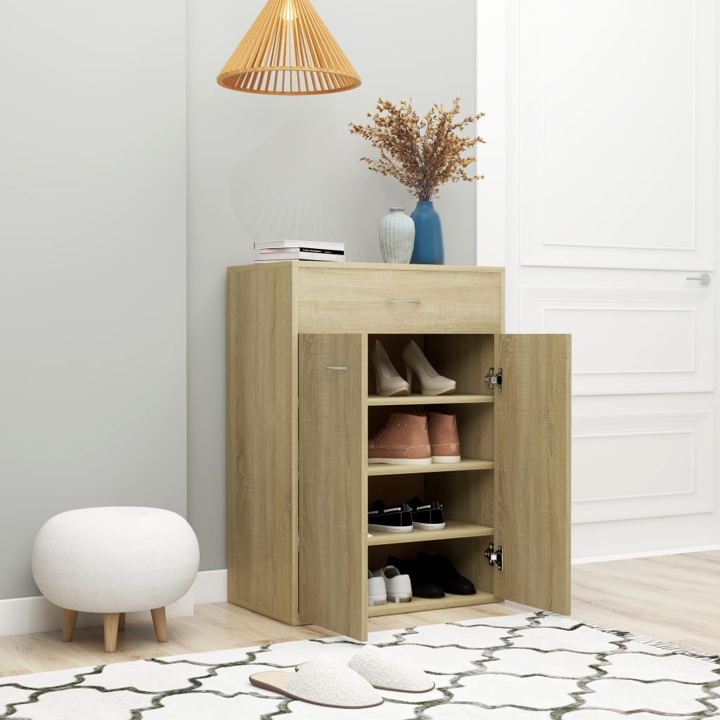 Schuhschrank Sonoma-Eiche 60x35x84 cm Holzwerkstoff