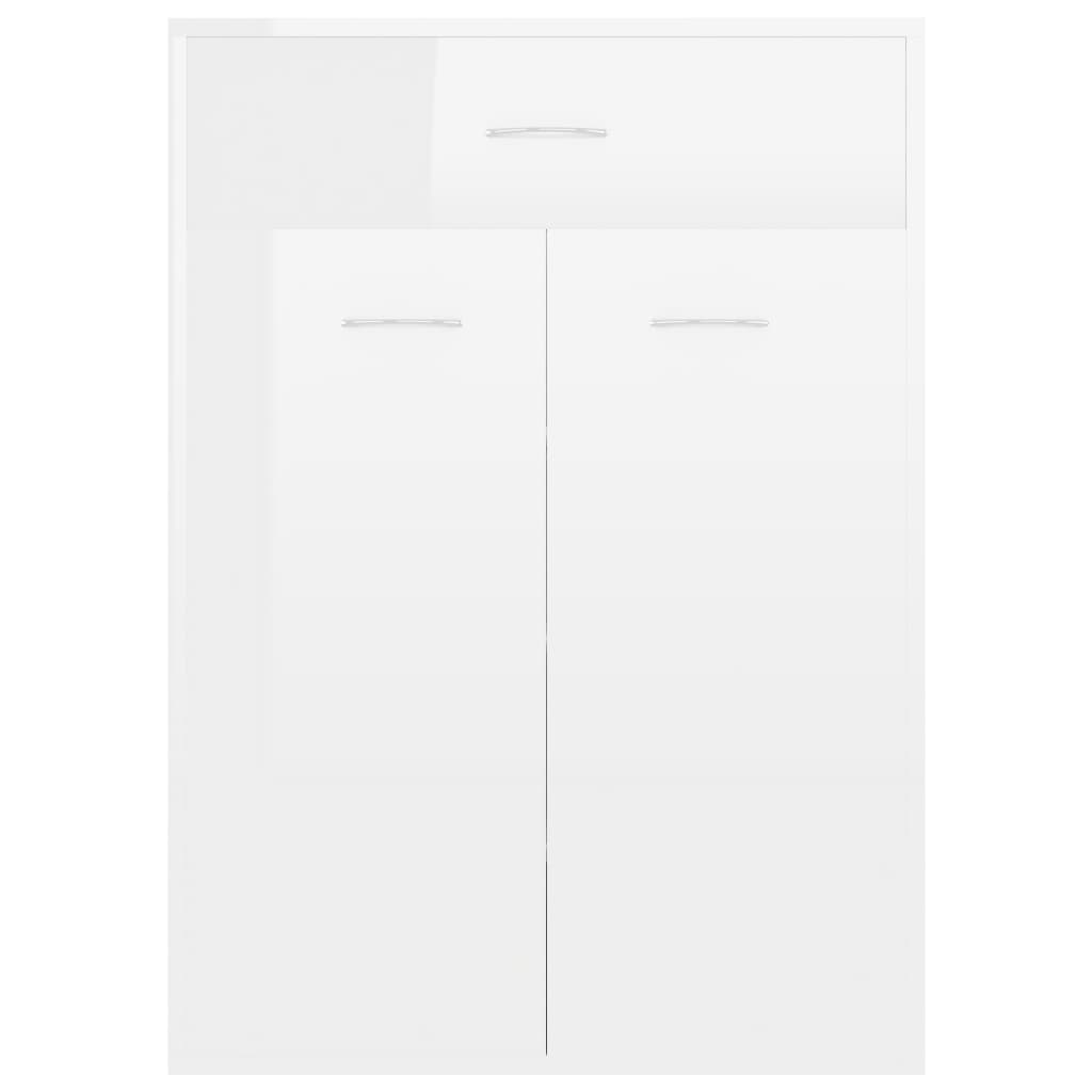 Schuhschrank Hochglanz-Weiß 60x35x84 cm Holzwerkstoff