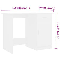 Thumbnail for Schreibtisch Weiß 100×50×76 cm Holzwerkstoff