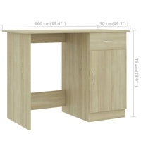 Thumbnail for Schreibtisch Sonoma-Eiche 100x50x76 cm Holzwerkstoff