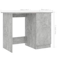 Thumbnail for Schreibtisch Betongrau 100x50x76 cm Holzwerkstoff