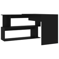 Thumbnail for Eckschreibtisch Schwarz 200x50x76 cm Holzwerkstoff