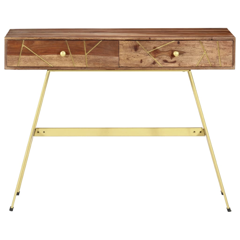 Schreibtisch mit Schubladen 100×55×75 cm Massivholz Palisander