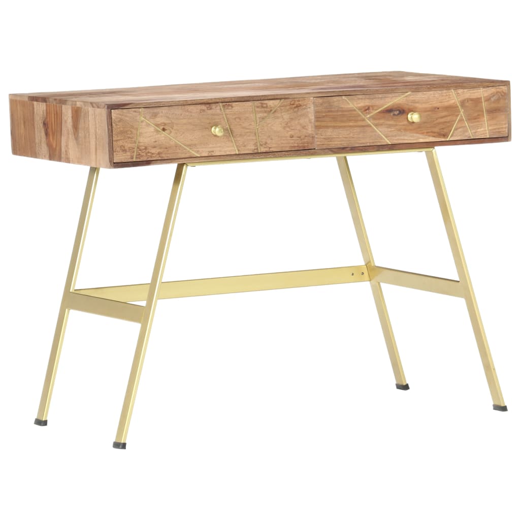 Schreibtisch mit Schubladen 100×55×75 cm Massivholz Palisander