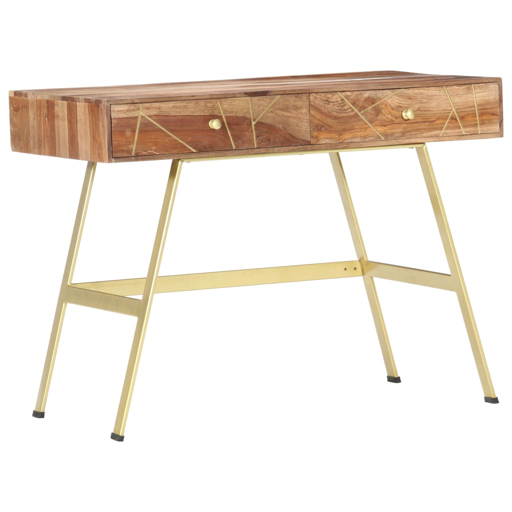 Schreibtisch mit Schubladen 100×55×75 cm Massivholz Palisander