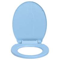Thumbnail for Toilettensitz mit Absenkautomatik Quick-Release Blau Oval