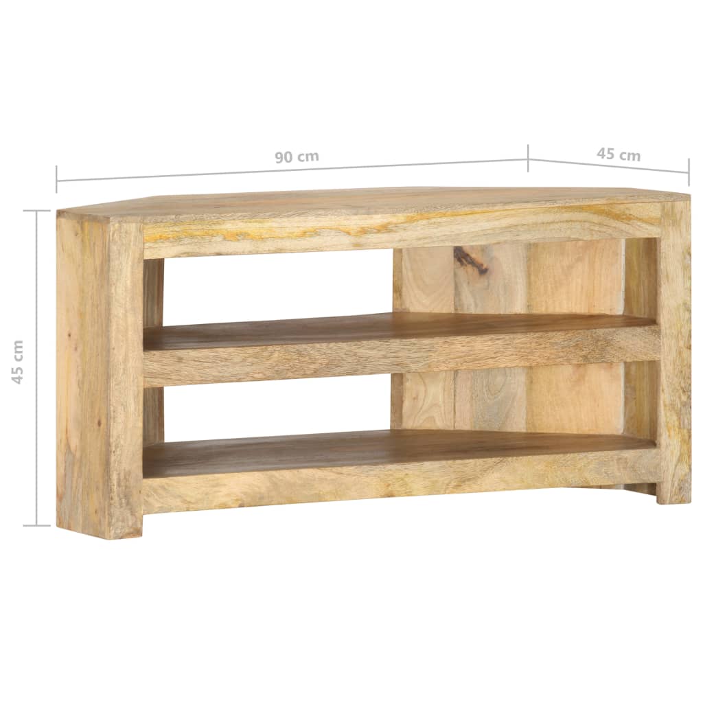 TV-Eckschrank 90 x 45 x 45 cm Massivholz Mango