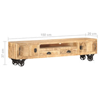 Thumbnail for TV-Schrank 150×30×37 cm Massivholz Mango